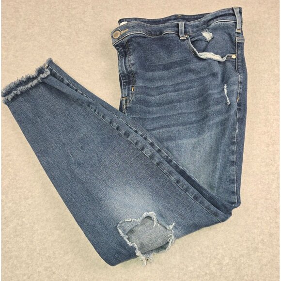 Lane Bryant Flex Magic Waistband Distressed High-rise Skinny Size 28 - Picture 5 of 7